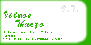 vilmos thurzo business card